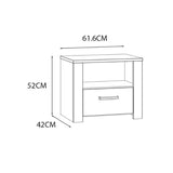 Wooden Bedside Cabinet With 1 Drawer - Bohol
