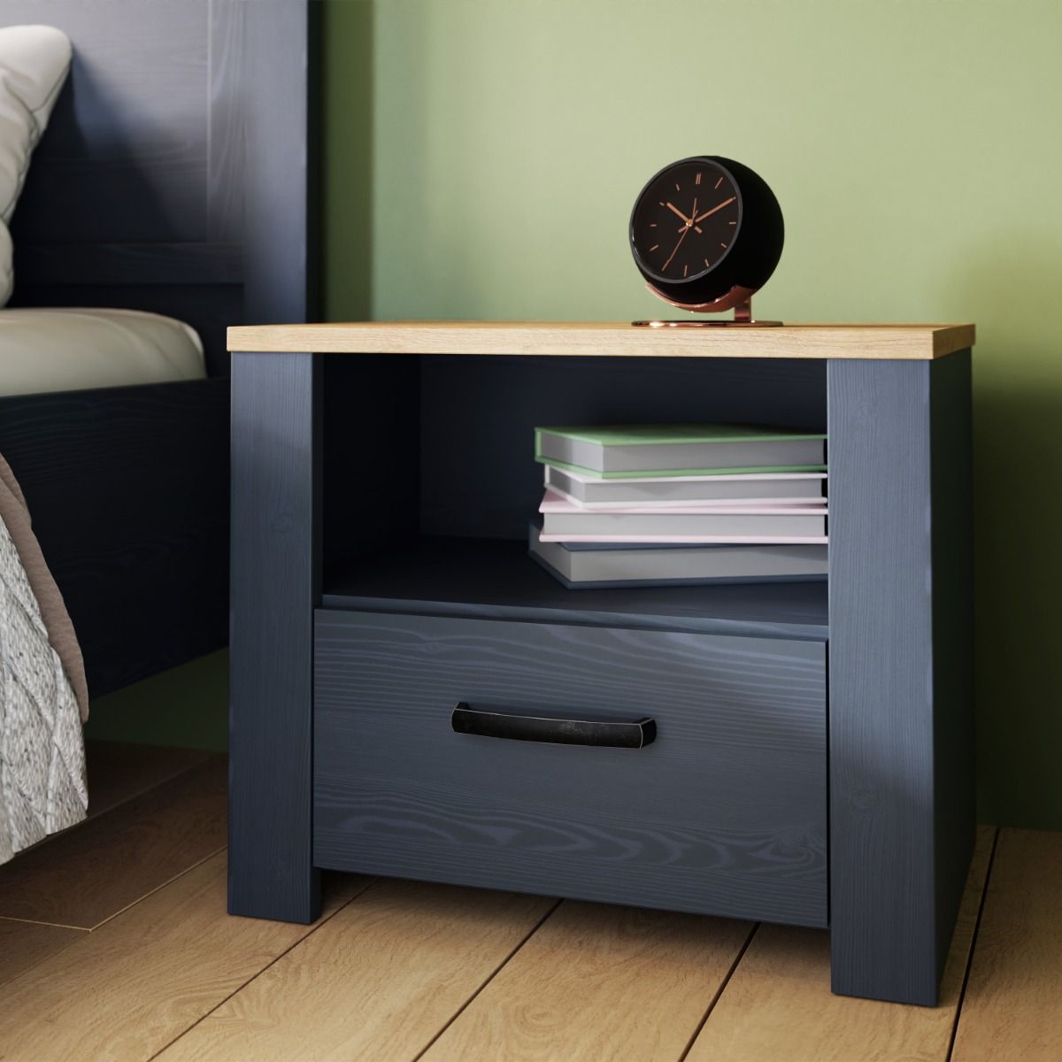 Wooden Bedside Cabinet With 1 Drawer - Bohol