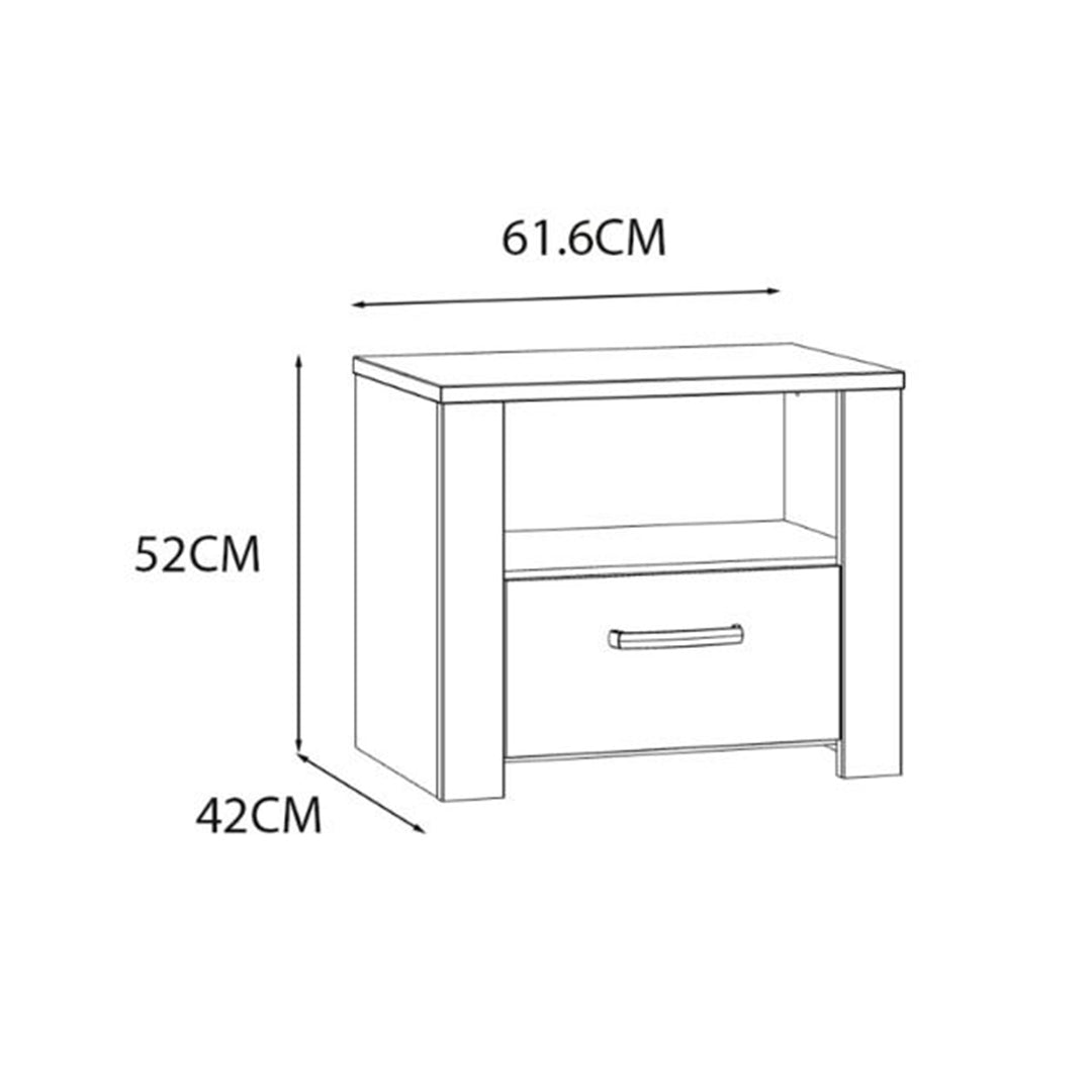 Wooden Bedside Cabinet With 1 Drawer - Bohol