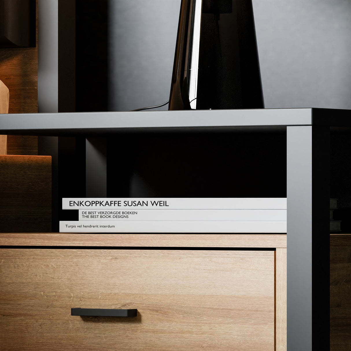 Wooden Bedside Cabinet With 1 Drawer - High Rock