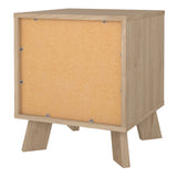 Wooden Bedside Cabinet With 1 White Front Drawer - Ikast