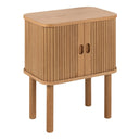 Wooden Bedside Cabinet With Sliding Door Square - Langley