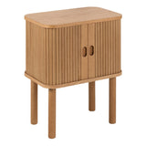 Wooden Bedside Cabinet With Sliding Door Square - Langley