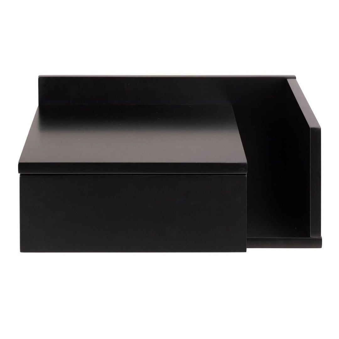 Wooden Bedside Cabinet Square Wall Hung With 1 Drawer - Ashlan