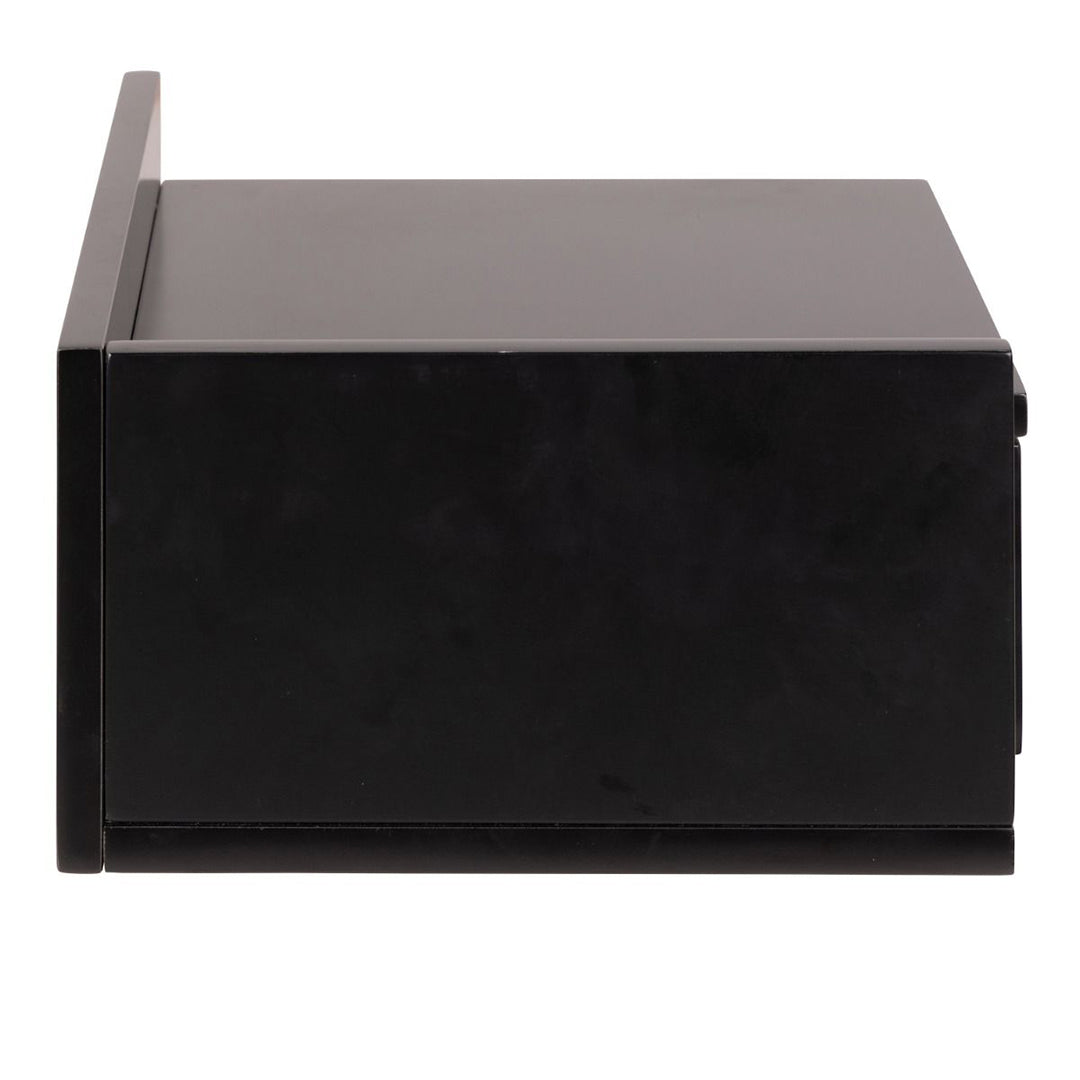 Wooden Bedside Cabinet Square Wall Hung With 1 Drawer - Ashlan