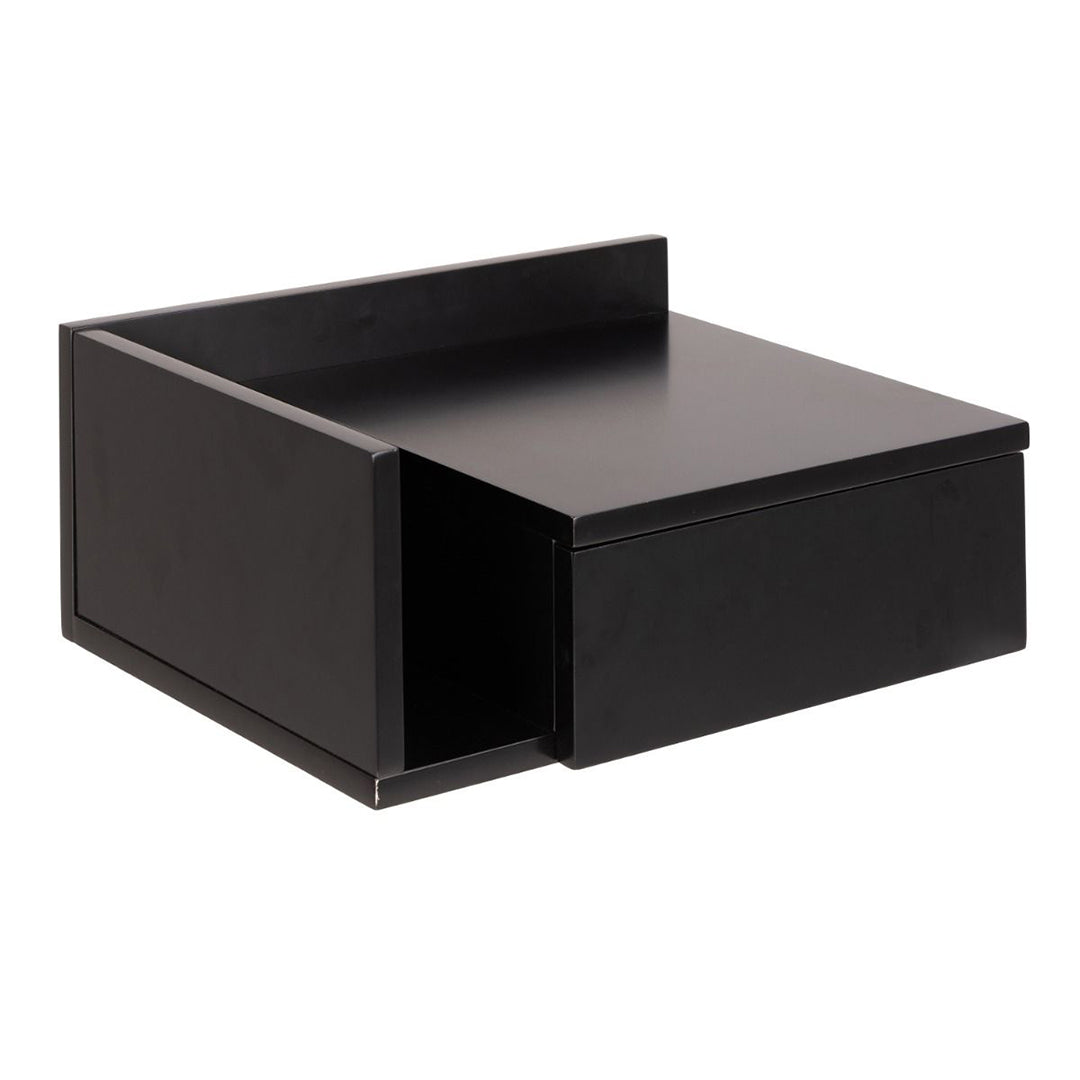 Wooden Bedside Cabinet Square Wall Hung With 1 Drawer - Ashlan