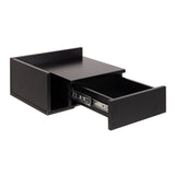 Wooden Bedside Cabinet Square Wall Hung With 1 Drawer - Ashlan