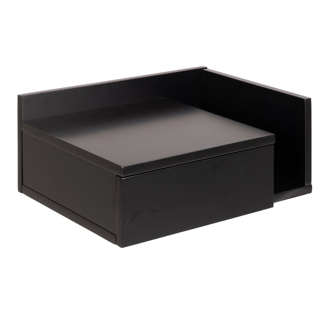 Wooden Bedside Cabinet Square Wall Hung With 1 Drawer - Ashlan
