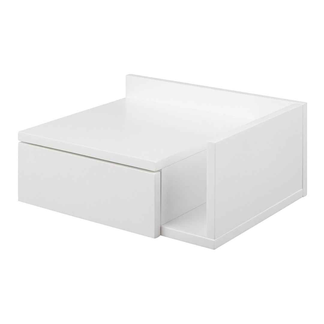 Wooden Bedside Cabinet Square Wall Hung With 1 Drawer - Ashlan