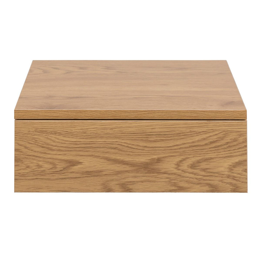 Wooden Bedside Cabinet Square Wall Hung With 1 Drawer - Avignon