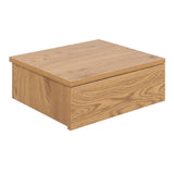Wooden Bedside Cabinet Square Wall Hung With 1 Drawer - Avignon