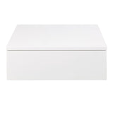 Wooden Bedside Cabinet Square Wall Hung With 1 Drawer - Avignon