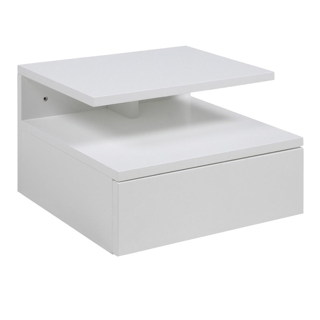 Wooden Bedside Cabinet Wall Hung With 1 Drawer - Ashlan