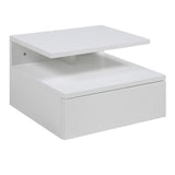 Wooden Bedside Cabinet Wall Hung With 1 Drawer - Ashlan