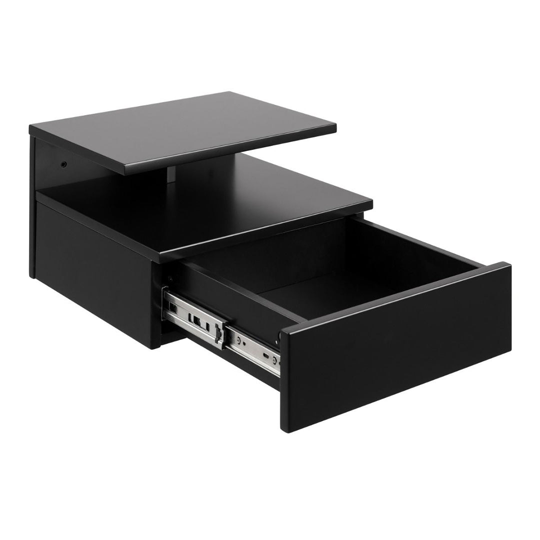 Wooden Bedside Cabinet Wall Hung With 1 Drawer - Ashlan