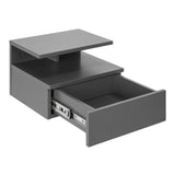 Wooden Bedside Cabinet Wall Hung With 1 Drawer - Ashlan