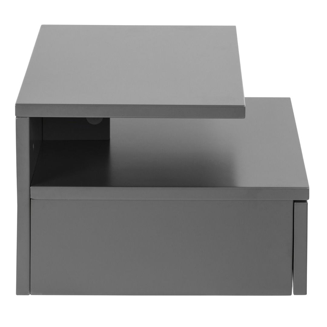 Wooden Bedside Cabinet Wall Hung With 1 Drawer - Ashlan