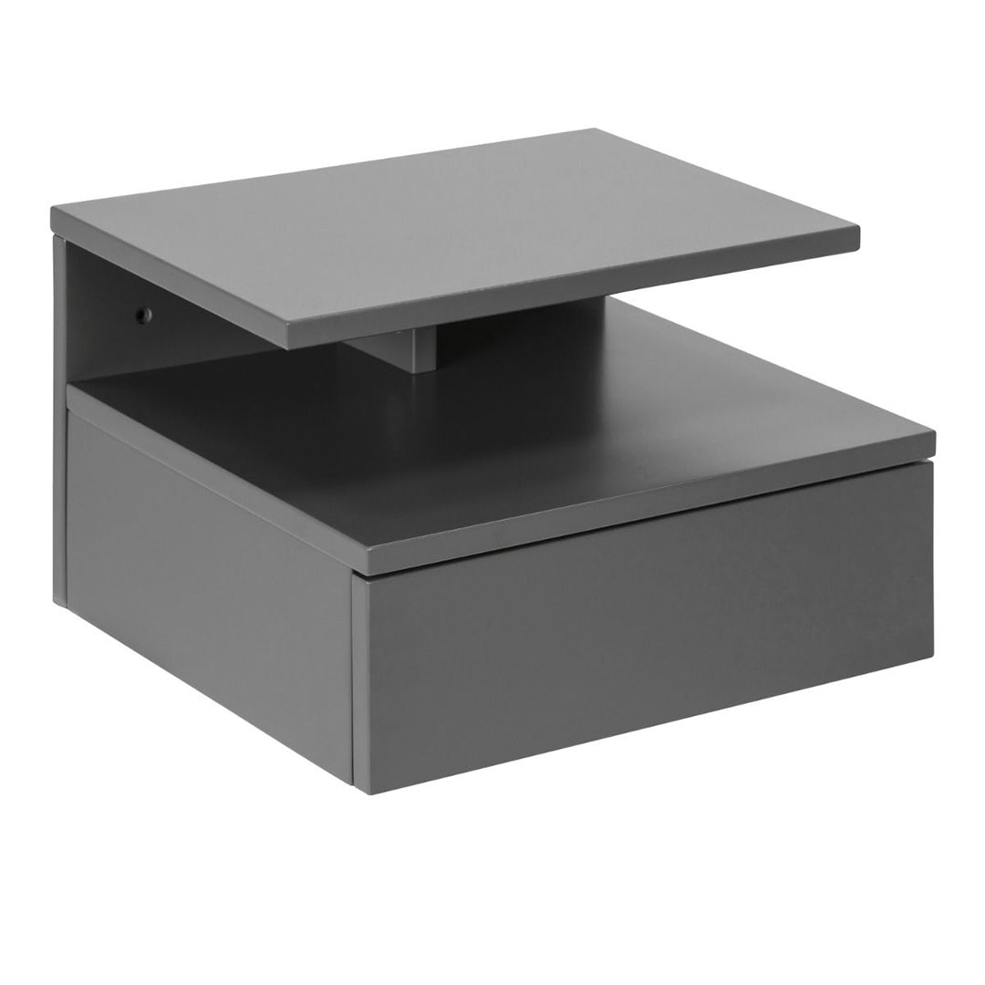 Wooden Bedside Cabinet Wall Hung With 1 Drawer - Ashlan