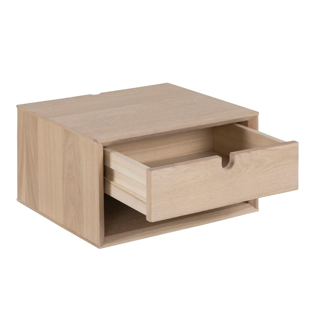 Wooden Bedside Cabinet Wall Mounted With 1 Drawer - Century