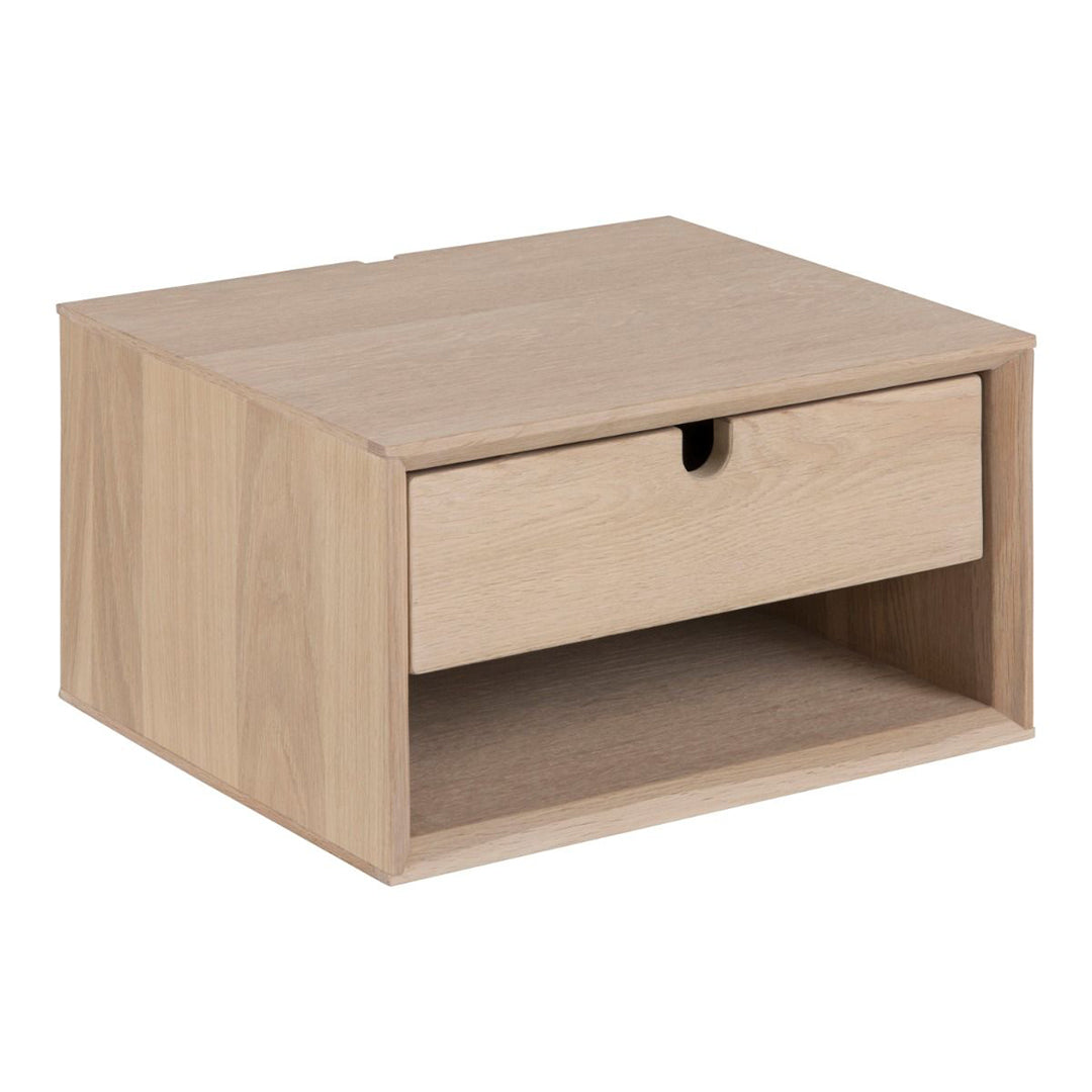 Wooden Bedside Cabinet Wall Mounted With 1 Drawer - Century