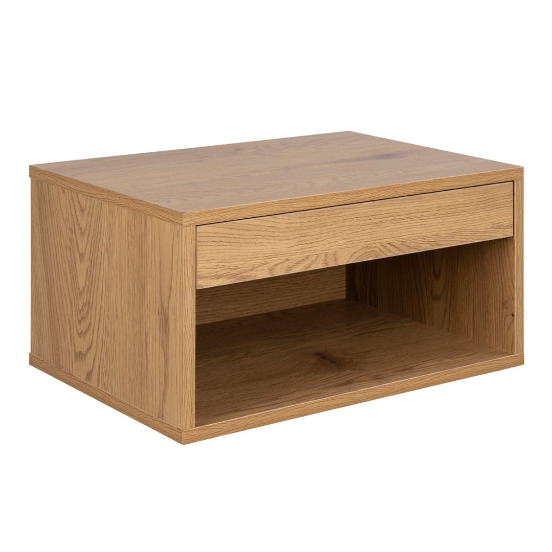 Wooden Bedside Cabinet Wall Mounted With 1 Drawer - Cholet