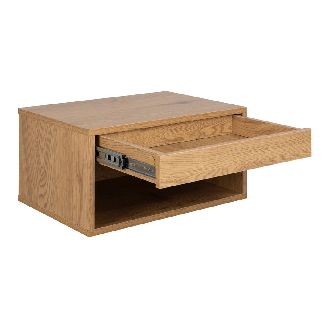 Wooden Bedside Cabinet Wall Mounted With 1 Drawer - Cholet