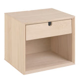 Wooden Bedside Cabinet Wall Mounted With 1 Drawer And Shelf - Century