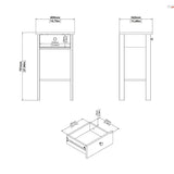 Wooden Bedside Cabinet With 1 Drawer - Barcelona