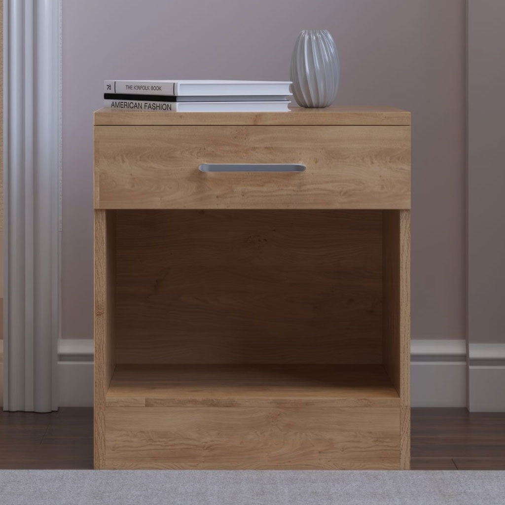 Wooden Bedside Cabinet With 1 Drawer - Dakota