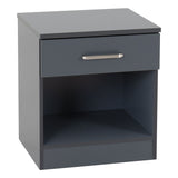 Wooden Bedside Cabinet With 1 Drawer - Dakota