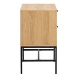 Wooden Bedside Cabinet With 2 Drawers - Albany