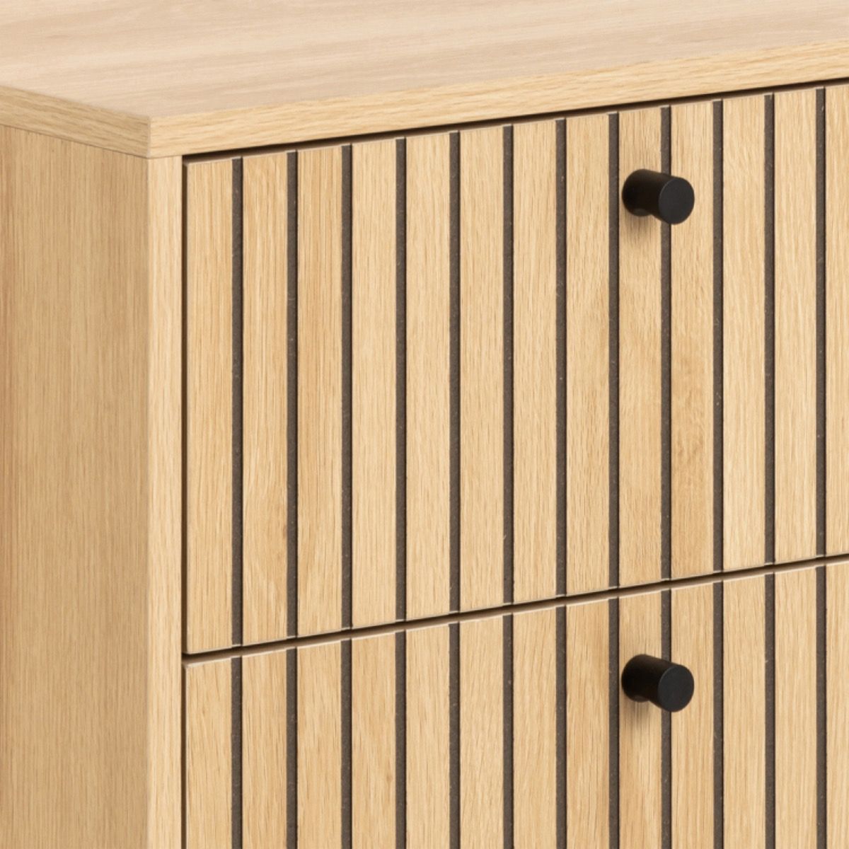 Wooden Bedside Cabinet With 2 Drawers - Albany