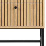 Wooden Bedside Cabinet With 2 Drawers - Albany