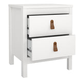 Wooden Bedside Cabinet With 2 Drawers - Barcelona