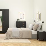 Wooden Bedside Cabinet With 2 Drawers - Barcelona