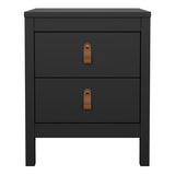 Wooden Bedside Cabinet With 2 Drawers - Barcelona