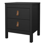 Wooden Bedside Cabinet With 2 Drawers - Barcelona