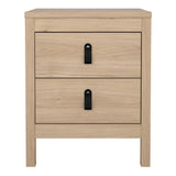 Wooden Bedside Cabinet With 2 Drawers - Barcelona