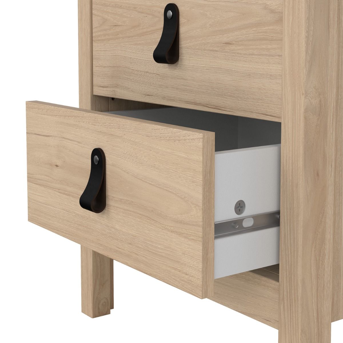 Wooden Bedside Cabinet With 2 Drawers - Barcelona