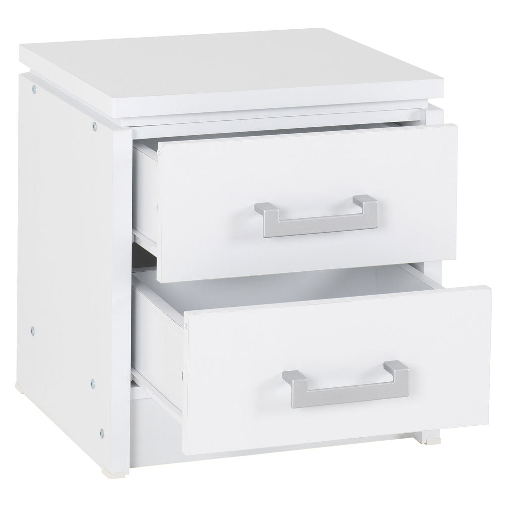 Wooden Bedside Cabinet With 2 Drawers - Charles