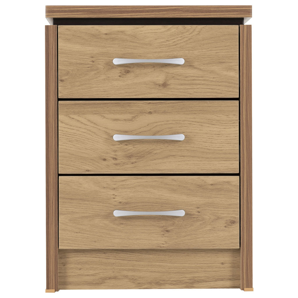 Wooden Bedside Cabinet With 3 Drawer - Charles