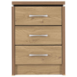 Wooden Bedside Cabinet With 3 Drawer - Charles