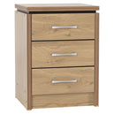 Wooden Bedside Cabinet With 3 Drawer - Charles