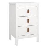 Wooden Bedside Cabinet With 3 Drawers - Barcelona
