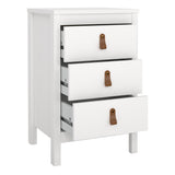 Wooden Bedside Cabinet With 3 Drawers - Barcelona