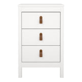 Wooden Bedside Cabinet With 3 Drawers - Barcelona