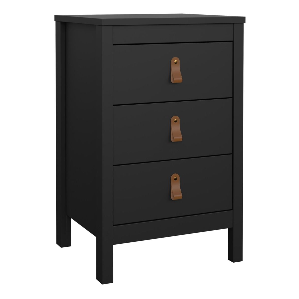 Wooden Bedside Cabinet With 3 Drawers - Barcelona