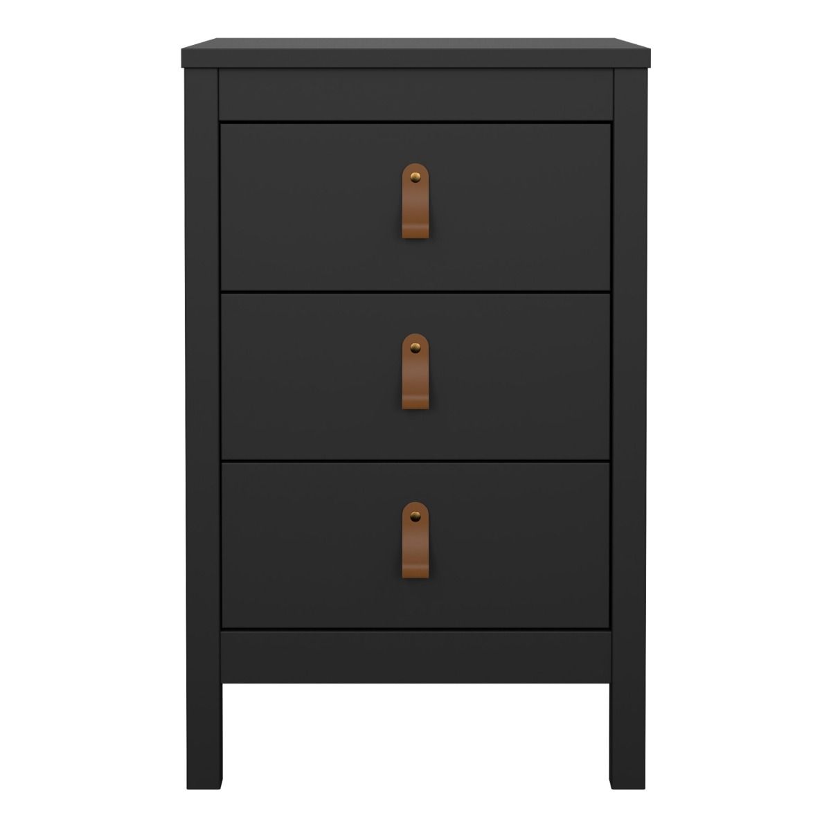 Wooden Bedside Cabinet With 3 Drawers - Barcelona
