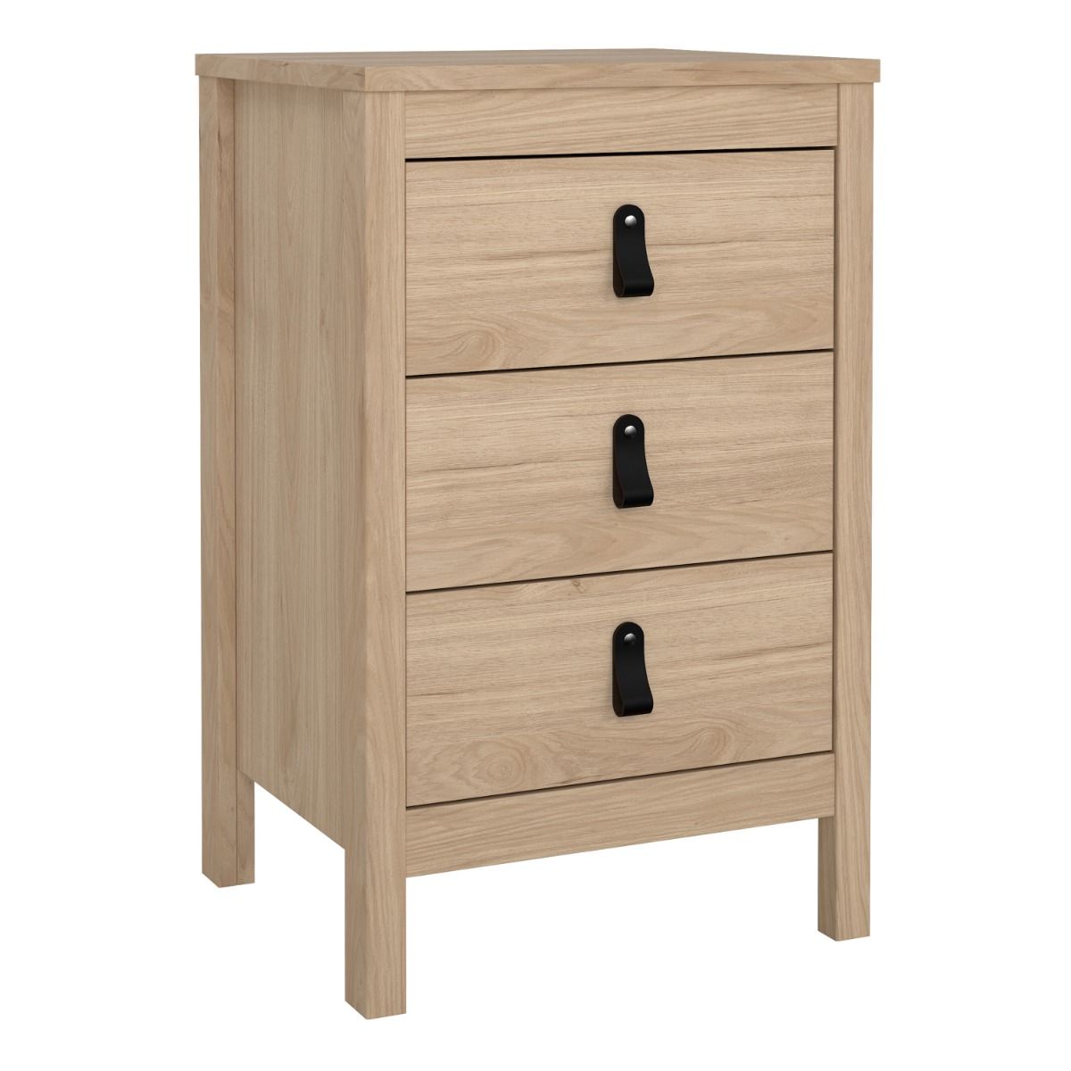 Wooden Bedside Cabinet With 3 Drawers - Barcelona