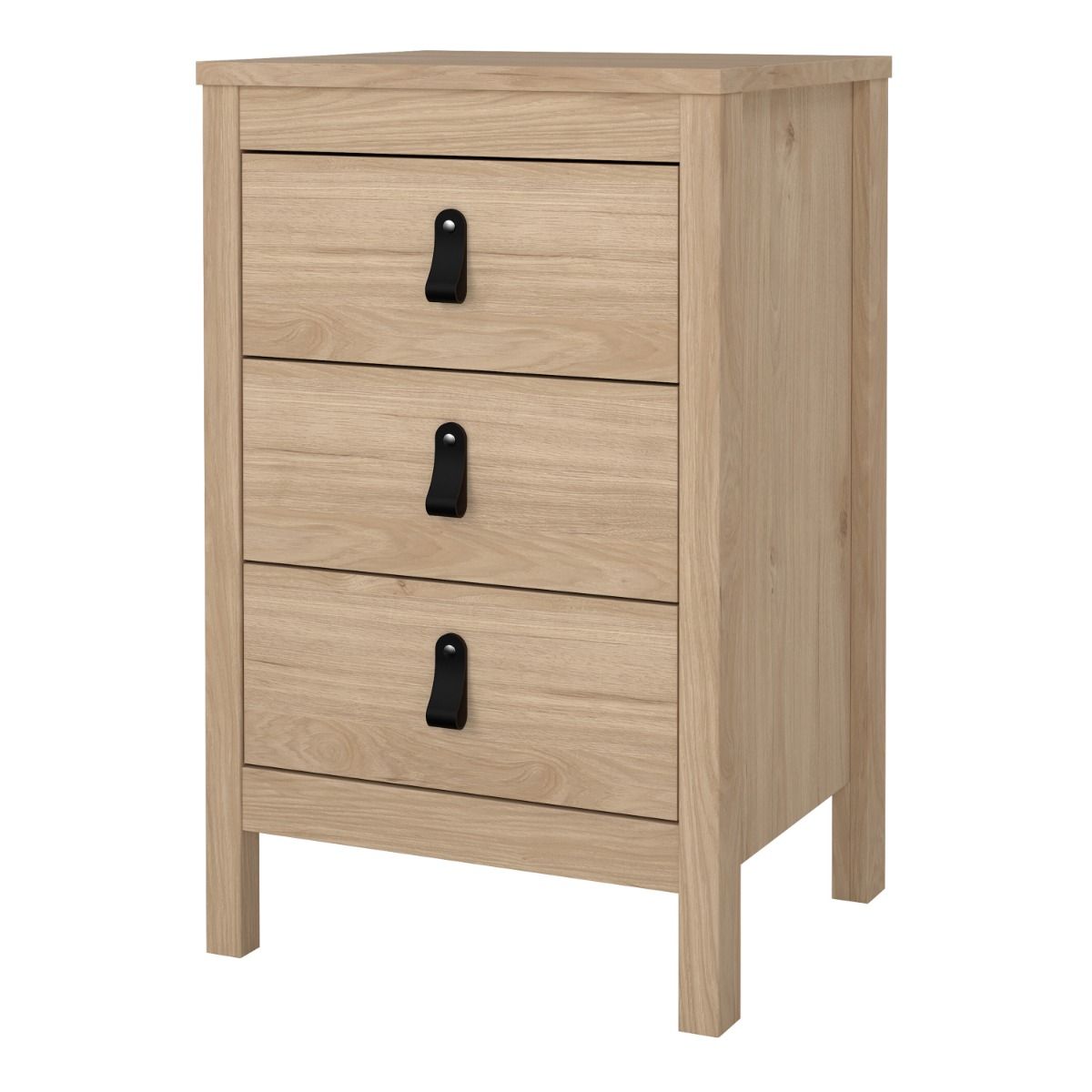 Wooden Bedside Cabinet With 3 Drawers - Barcelona